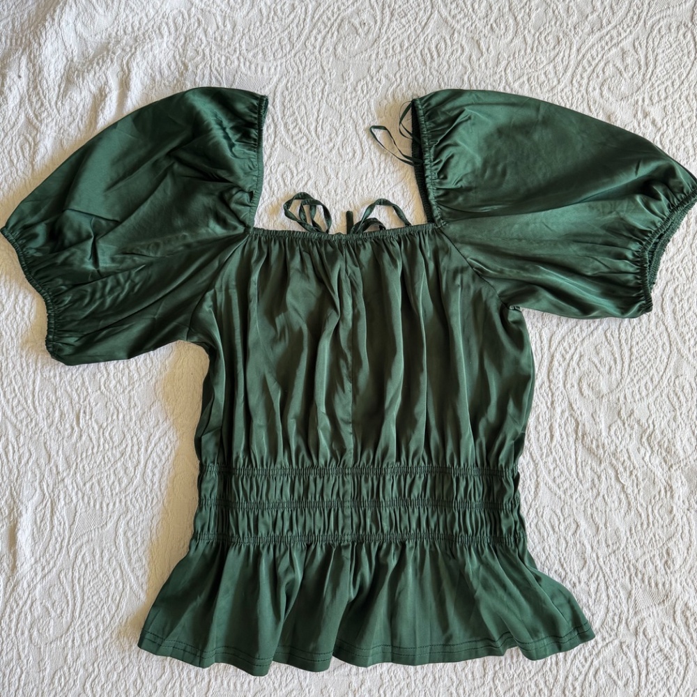 Dark Green blouse - Picture 4 of 5